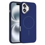 PSR Aksesuar iPhone Serisi Uyumlu Ruby Sert Kılıf – Kablosuz Şarj Destekli, Kamera Koruyucu, Şık ve Dayanıklı Silikon Kapak (Lacivert, iPhone 16)