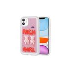 PSR aksesuar Kırmızı Kabartma Figürlü Parlak Zore Minimini Silikon Kılıf-Kırmızı iPhone 11 ile uyumlu