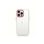 PSR aksesuar Kırmızı Zore Krom Kılıf-Kırmızı iPhone 13 Pro ile uyumlu