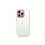 PSR aksesuar Kırmızı Zore Krom Kılıf-Kırmızı iPhone 13 Pro Max ile uyumlu