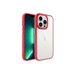 PSR aksesuar Kırmızı Zore Krom Kılıf-Kırmızı iPhone 14 Pro ile uyumlu