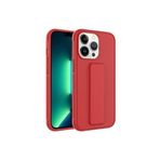 PSR aksesuar Kırmızı Zore Qstand Kılıf-Kırmızı iPhone 13 Pro ile uyumlu