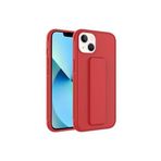 PSR aksesuar Kırmızı Zore Qstand Kılıf-Kırmızı iPhone 14 Plus ile uyumlu