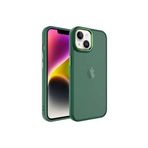 PSR aksesuar Koyu Yeşil Buzlu Sert PC Zore May Kılıf-Koyu Yeşil iPhone 14 ile uyumlu