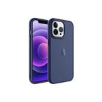 PSR aksesuar Lacivert Buzlu Sert PC Zore May Kılıf-Lacivert iPhone 13 Pro Max ile uyumlu