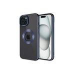 PSR aksesuar Lacivert Kamera Korumalı Logo Gösteren Zore Omega Kılıf-Lacivert iPhone 15 ile uyumlu