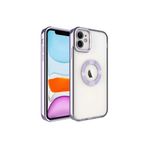 PSR aksesuar Lila Kamera Korumalı Logo Gösteren Zore Omega Kılıf-Lila iPhone 12 ile uyumlu