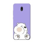 PSR aksesuar Lila Panda Lila Telefon Kılıfı Redmi 8A ile uyumlu