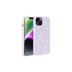 PSR aksesuar Lila Parlak Taşlı Tasarım Zore Ston Kılıf-Lila iPhone 13 ile uyumlu