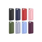 PSR aksesuar Lila Zore Qstand Kılıf-Lila iPhone SE 2020 ile uyumlu