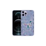 PSR aksesuar Lilac Flower Desenli Sert Silikon Zore Mumila Kılıf-Lilac Flower iPhone 13 Pro Max ile uyumlu