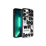 PSR aksesuar Love Aynalı Desenli Kamera Korumalı Parlak Zore Mirror Kılıf-Love iPhone 13 Pro Max ile uyumlu