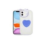 PSR aksesuar Mavi Kedi Figürlü Transparan Pop Soketli Zore Ritmik Kılıf-Mavi iPhone 11 ile uyumlu