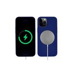 PSR aksesuar Mavi Zore Silksafe Wireless Kılıf-Mavi iPhone 13 Pro ile uyumlu