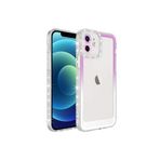 PSR aksesuar Mor-Beyaz Simli ve Renk Geçiş Tasarımlı LZore Korumalı Zore Park Kılıf-Mor-Beyaz iPhone 11 ile uyumlu