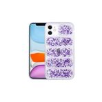 PSR aksesuar Mor Kamera Korumalı Simli Airbag'li Zore Dalga Kılıf-Mor iPhone 11 ile uyumlu