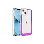 PSR aksesuar Mor-Pembe Simli ve Renk Geçiş Tasarımlı LZore Korumalı Zore Park Kılıf-Mor-Pembe iPhone 13 ile uyumlu