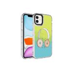 PSR aksesuar NO14 Kamera Korumalı Renkli Desenli Sert Silikon Zore Korn Kılıf-NO14 iPhone 11 ile uyumlu