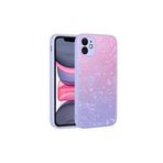 PSR aksesuar NO2 Renk Geçişli Mermer Desenli Sert Silikon Zore Granit Kılıf-NO2 iPhone 11 ile uyumlu