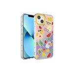 PSR aksesuar NO4 Kamera Korumalı Renkli Desenli Sert Silikon Zore Korn Kılıf-NO4 iPhone 14 Plus ile uyumlu