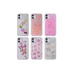 PSR aksesuar NO6 Figürlü Desenli Işıltılı Sert Zore Sos Kılıf-NO6 iPhone 11 ile uyumlu