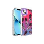 PSR aksesuar NO6 Kamera Korumalı Renkli Desenli Sert Silikon Zore Korn Kılıf-NO6 iPhone 14 Plus ile uyumlu