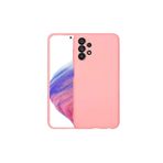 PSR aksesuar (p1670) Açık Pembe Kadife Iç Yüzeyli (şık Tasarım) Silikon Kılıf Açık Pembe Samsung A33 5g ile uyumlu