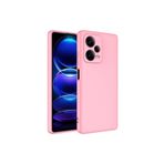 PSR aksesuar (p1684) Pembe 5G Kılıf Kamera Korumalı Lansman Kadife İç Yüzeyli Silikon Kap Xiaomi Redmi Note 12 Pro Plus ile uyumlu