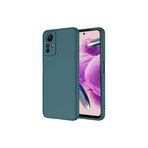 PSR aksesuar (p1687) Koyu Yeşil Kılıf Kamera Korumalı Lansman Kadife İç Yüzeyli (Şık Tasarım) Silikon Kap Xiaomi Redmi Note 12S ile uyumlu