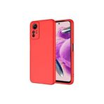 PSR aksesuar (p1688) Kırmızı Kılıf Kamera Korumalı Lansman Kadife İç Yüzeyli (Şık Tasarım) Silikon Kap Xiaomi Redmi Note 12S ile uyumlu