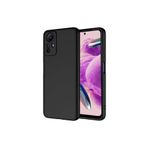 PSR aksesuar (p1689) Siyah Kılıf Kamera Korumalı Lansman Kadife İç Yüzeyli (Şık Tasarım) Silikon Kap Xiaomi Redmi Note 12S ile uyumlu