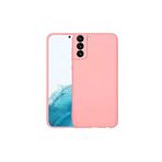 PSR aksesuar (p1716) Açık Pembe Kadife Iç Yüzeyli (şık Tasarım) Silikon Kılıf Açık Pembe Samsung S22 Plus ile uyumlu