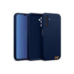 PSR aksesuar (p1745) Lacivert Kamera Korumalı Kadife Iç Yüzeyli (ŞIK TASARIM) Silikon Kılıf Lacivert Samsung Galaxy A04s ile uyumlu