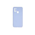 PSR aksesuar (p2070) Lila Kadife Iç Yüzeyli (ŞIK TASARIM) Silikon Kılıf Lila Samsung Galaxy A21s ile uyumlu