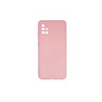 PSR aksesuar (p2078) Açık Pembe Kadife Iç Yüzeyli (ŞIK TASARIM) Silikon Kılıf Açık Pembe Samsung Galaxy A51 ile uyumlu