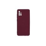 PSR aksesuar (p2082) Koyu Mor Kadife Iç Yüzeyli (ŞIK TASARIM) Silikon Kılıf Koyu Mor Samsung Galaxy A71 ile uyumlu