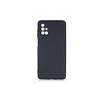 PSR aksesuar (p2144) Siyah Kadife Iç Yüzeyli (ŞIK TASARIM) Silikon Kılıf Siyah Samsung Galaxy M51 ile uyumlu