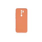 PSR aksesuar (p2230) Turuncu Kadife Iç Yüzeyli (ŞIK TASARIM) Silikon Kılıf Turuncu Xiaomi Redmi Note 8 Pro ile uyumlu