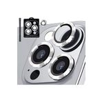 PSR aksesuar (p3934) Gümüş Kamera Lens Koruyucu gümüş iPhone 15 Pro-15 Pro Max ile uyumlu