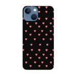 PSR aksesuar (p4313) Siyah k Kalpler Siyah Telefon Kılıfı iPhone 13 ile uyumlu