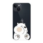 PSR aksesuar (p5169) Şeffaf Panda Şeffaf Telefon Kılıfı iPhone 14 Plus ile uyumlu