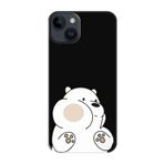 PSR aksesuar (p5170) Siyah Panda Siyah Telefon Kılıfı iPhone 14 Plus ile uyumlu