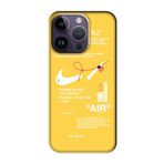PSR aksesuar (p5517) Sarı Nike Air Sarı Telefon Kılıfı iPhone 14 Pro ile uyumlu