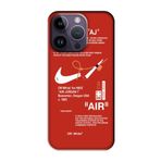PSR aksesuar (p5519) Kırmızı Nike Air Kırmızı Telefon Kılıfı iPhone 14 Pro ile uyumlu