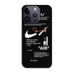 PSR aksesuar (p5521) Siyah Nike Air Siyah Telefon Kılıfı iPhone 14 Pro ile uyumlu