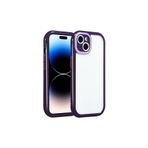 PSR aksesuar (p617) Derin Mor Kılıf Kamera Korumalı Renkli Kenar ve Çerçeve Tasarımlı Zore Vitamin Kapak-Derin Mor iPhone 13 ile uyumlu