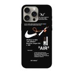 PSR aksesuar (p6617) Siyah Nike Air Siyah Telefon Kılıfı iPhone 15 Pro ile uyumlu