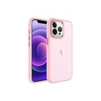 PSR aksesuar Pembe Açık Buzlu Sert PC Zore May Kılıf-Pembe Açık iPhone 13 Pro Max ile uyumlu