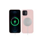 PSR aksesuar Pembe Açık Zore Silksafe Wireless Kılıf-Pembe Açık iPhone 12 Mini ile uyumlu