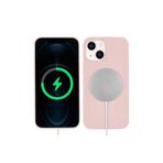 PSR aksesuar Pembe Açık Zore Silksafe Wireless Kılıf-Pembe Açık iPhone 13 ile uyumlu